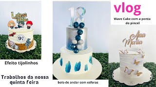 Bolo de andar com esferasefeito tijolinhowavecakevlog [upl. by Bunow]