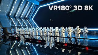 Rise of the Resistance  Star Wars Ride  VR Experience  VR180 3D 8K 60p  Disneyland Kalifornien [upl. by Virgy140]