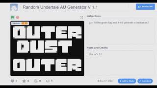 Random Undertale AU Generator V1 [upl. by Lilia]