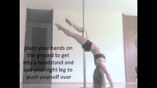 Pole Dance Tutorial Cross Knee Release [upl. by Ylrebmek]