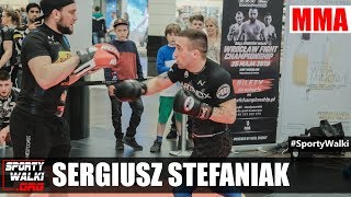 WFC 1 Sergiusz Stefaniak na treningu medialnym z Michalskim [upl. by Aynotan]