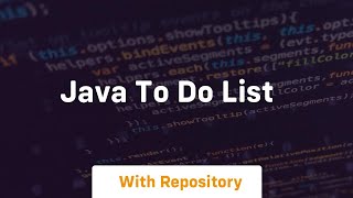 java to do list [upl. by Tingey]