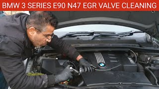 BMW 320d e90 n47 EGR Valve Cleaning Process With 10K Boost BMW Engine Management Light Cheap Fix [upl. by Stenger]