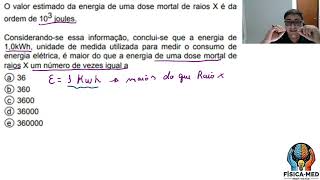 UnitSE O valor estimado da energia de uma dose mortal de raios X é daordem de [upl. by Holton141]