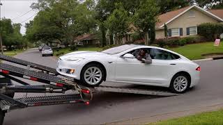 Tesla Home Delivery Teslas in Transit Long TSLA stock [upl. by Nnylasor]