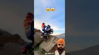 africa twin stunt 😱😱 automobile africatwin enduro hondaafricatwin shorts mountains [upl. by Bibah]