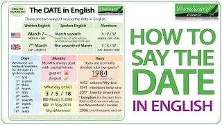 How to say the DATE in English [upl. by Piggy831]