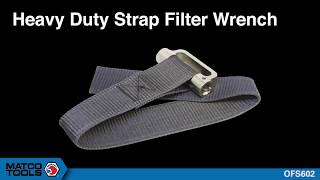 HEAVYDUTY OIL FILTER STRAP WRENCH OFS602 [upl. by Aubree]