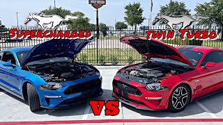 Supercharged vs Twin Turbo Mustang GT Which is more fun [upl. by Storer]