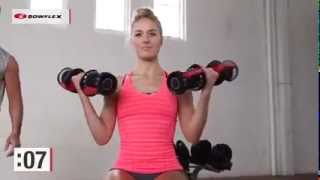 How to use Bowflex adjustable dumbbells 552 [upl. by Anailuig913]