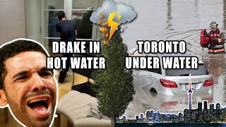 Drakes Mansion Flooded Torontos Torrential Downpour [upl. by Latsyrhc]