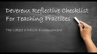 Devereux Reflective Checklist Now on eDECA [upl. by Aerdnat577]