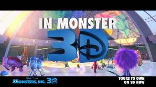 Monsters Inc 3D is Available on 3D Bluray™ amp Digital Copy NOW [upl. by Leventhal505]