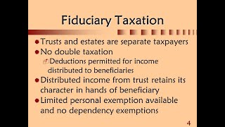 INCOME TAXATION OF TRUSTS ESTATES AND DECEDENTS [upl. by Allehs]