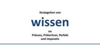 WISSEN  to know  يعرف  Konjugation deutscher VerbenConjugation of German verbs [upl. by Aronid]