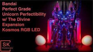 Bandai  PG  Unicorn Perfectibility w Divine Expansion and Kosmos RGB LED [upl. by Nesline956]