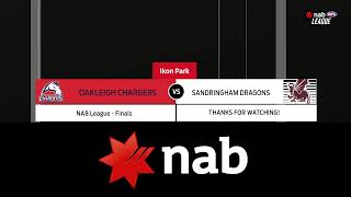 NAB LEAGUE 2019 1ST PRELIMINARY FINAL  Oakleigh Chargers vs Sandringham Dragons Full Game [upl. by Nahtanohj876]