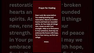 Prayer for Healing and Restoration [upl. by Hailey940]