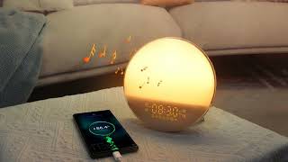 JALL Sunrise Alarm Clock Instructions How to Use and Set Up [upl. by Yellat76]