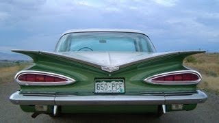 Driving a 1959 Chevrolet Bel Air 283 3 Speed OTC and Overdrive [upl. by Godwin]