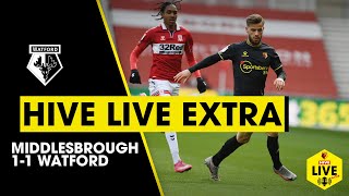 HIVE LIVE EXTRA  MIDDLESBROUGH 11 WATFORD  ZINCKERNAGEL REACTION [upl. by Vander578]