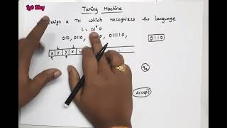 Turing Machine example 1  TOC in Telugu [upl. by Leeke]