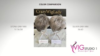 COLOR COMPARISON  Ellen Wille Dot in SILVER GREY MIX VS Run Mono in STONE GREY MIX  CRAZY WIG LADY [upl. by Drooff483]