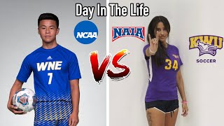 Day In The Life D3 Mens Soccer vs NAIA Womens Soccer Player Kansas Wesleyan University [upl. by Airun]