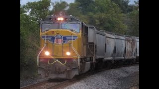 UP 4011 SD70M leads 357 on the Paynesville sub  91424 [upl. by Arten]