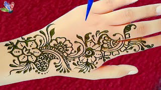 Unique But Very simple amp Easy Beautiful Mahadir Dijain  Mehndi Design [upl. by Donela]