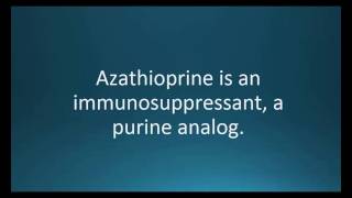 How to pronounce azathioprine Imuran Memorizing Pharmacology Video Flashcard [upl. by Gan]