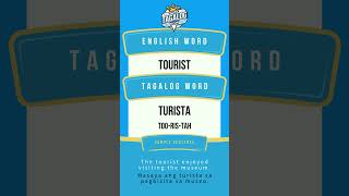 What is quotTouristquot in Tagalog speaktagalognow [upl. by Enamrej]