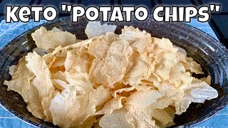 Keto quotPotato Chipsquot  Dehydrated Crispy Delicious Jicama Chips [upl. by Materi]