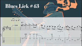 Blues Lick 43  E Minor Pentatonic  Guitar Tab [upl. by Gilli]