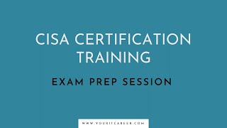 CISA Exam Preparation  Practice for the Certification Exam [upl. by Julide]