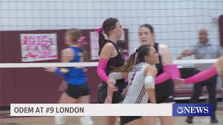 HS Volleyball 108 London sweeps Odem Calallen blanks Robstown [upl. by Osrit]