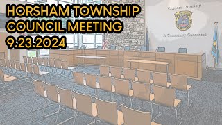 HorshamTownship Council Meeting 92324 [upl. by Kellie]