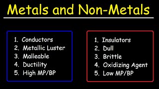 Metals and Nonmetals  Chemistry [upl. by Onofredo]