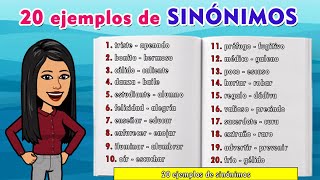 20 ejemplos de sinónimos  Examples of synonyms [upl. by Panaggio]