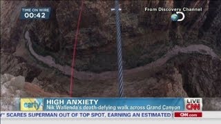 Nik Wallendas deathdefying walk across Grand Canyon [upl. by Aiciles]