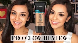 Loreal Pro Glow Foundation Review  Demo  TrinaDuhra [upl. by Suollecram]