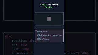 Center Div Using Position css html [upl. by Pickett]