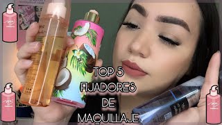 TOP 5 FIJADORES DE MAQUILLAJE ECONÓMICOS FAVORITOS 2022 [upl. by Ardnu]