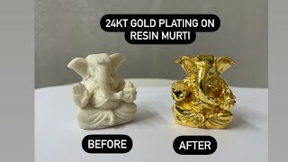 Gold Plating on Fiber Murti Gold plating on fibre statues gold resins silver electroplating [upl. by Oicaroh]