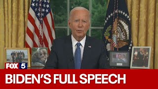 FULL SPEECH President Biden explains decision to step aside not seek reelection [upl. by Oniger]