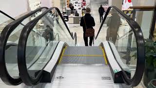 Stockholm Sweden 4x OampK Kone RTVTE amp 2x ThyssenKrupp Velino escalators at NK Department store [upl. by Wiskind278]