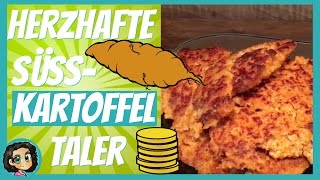 Herzhafte Süsskartoffeltaler  Gesunde Kartoffelrösti [upl. by Dloniger754]