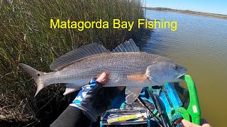 Kayak Fishing in Matagorda Bay Marsh in Texas [upl. by Nerok]