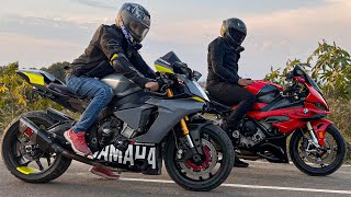 Bmw S1000rr Pro Vs Yamaha R1 DRAG🔥 [upl. by Kentigera]