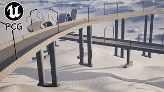 Unreal PCG  Create Spline  Pillars under the viaduct [upl. by Onia]